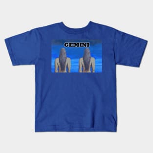 Gemini the Twins zodiac sign Kids T-Shirt